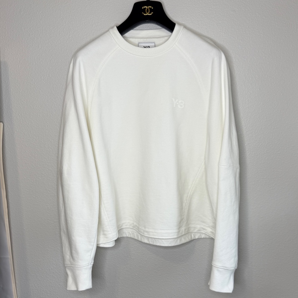 Y3 YAMAMOTO Yohji Yamamoto Women’s Adidas White Cotton Hoodie Sweatshirt Medium